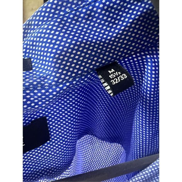 Jones New York Men's Blue Polka Dot Stretch Button-Up Shirt Size Medium - Picture 8 of 8